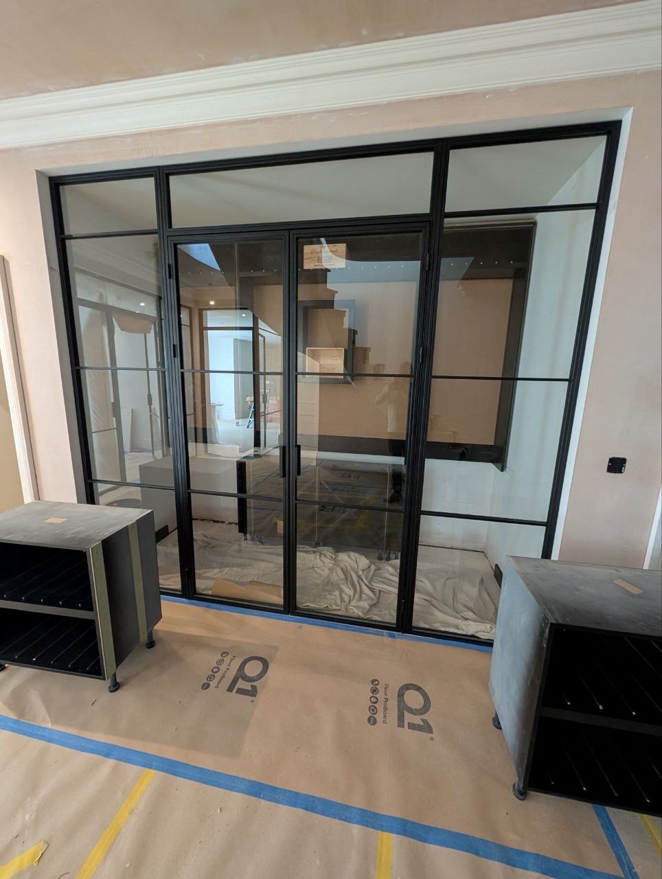 Fryerning Essex - Internal Steel black framed doors