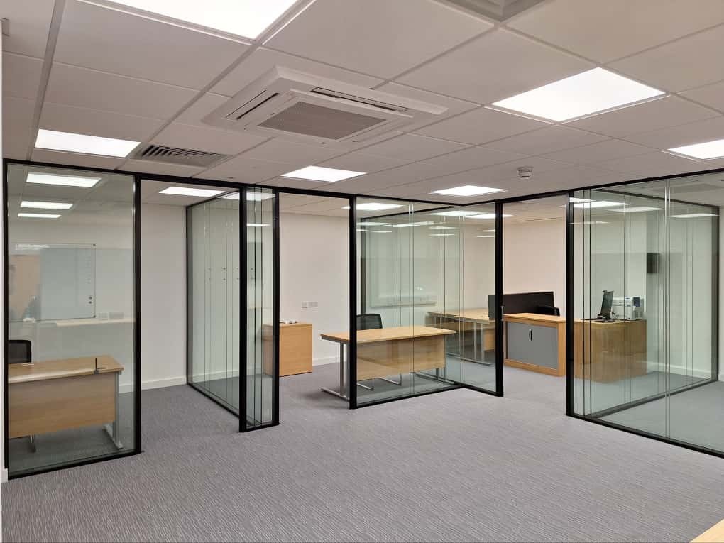 Slough Partition - Fixed panel stage 02