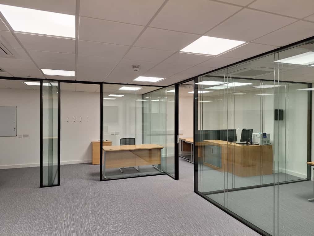 Slough Partition - Fixed panel stage 03